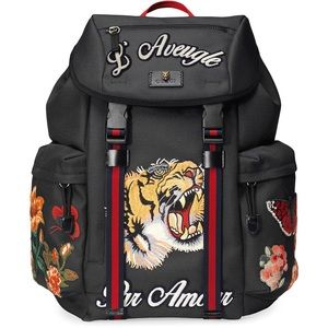 Gucci backpack Blind for Love embroidery 🦁🦋🌺